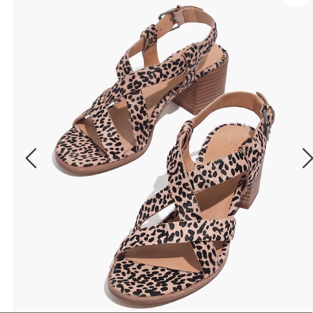 NEW IN BOX Madewell Alyssa Sandal in Spotted Calf Hair